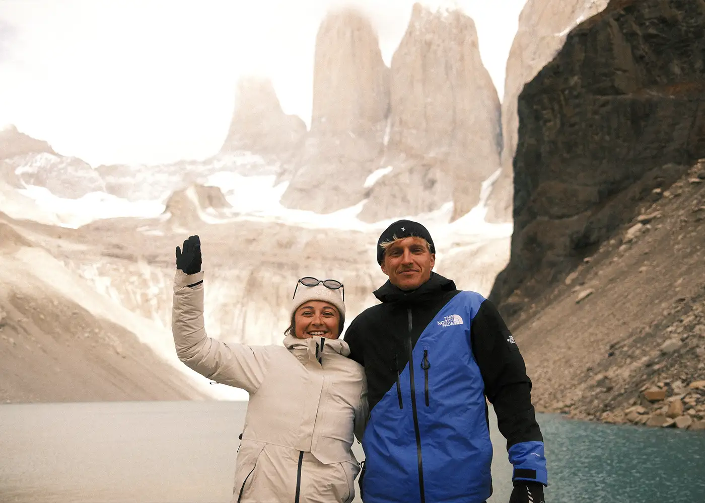 En haut de la randonnée Torres del Paine